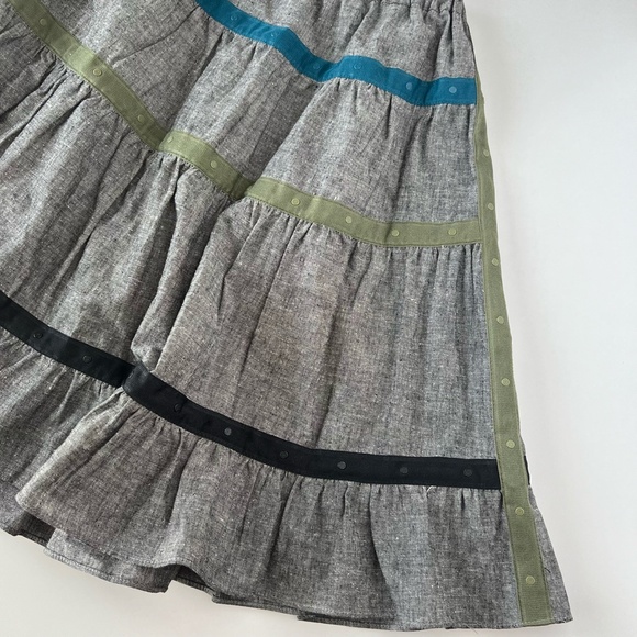 NWT Tia Cibani Girl's Multi Snap Criss Cross Skirt size 7/8 - Picture 4 of 9